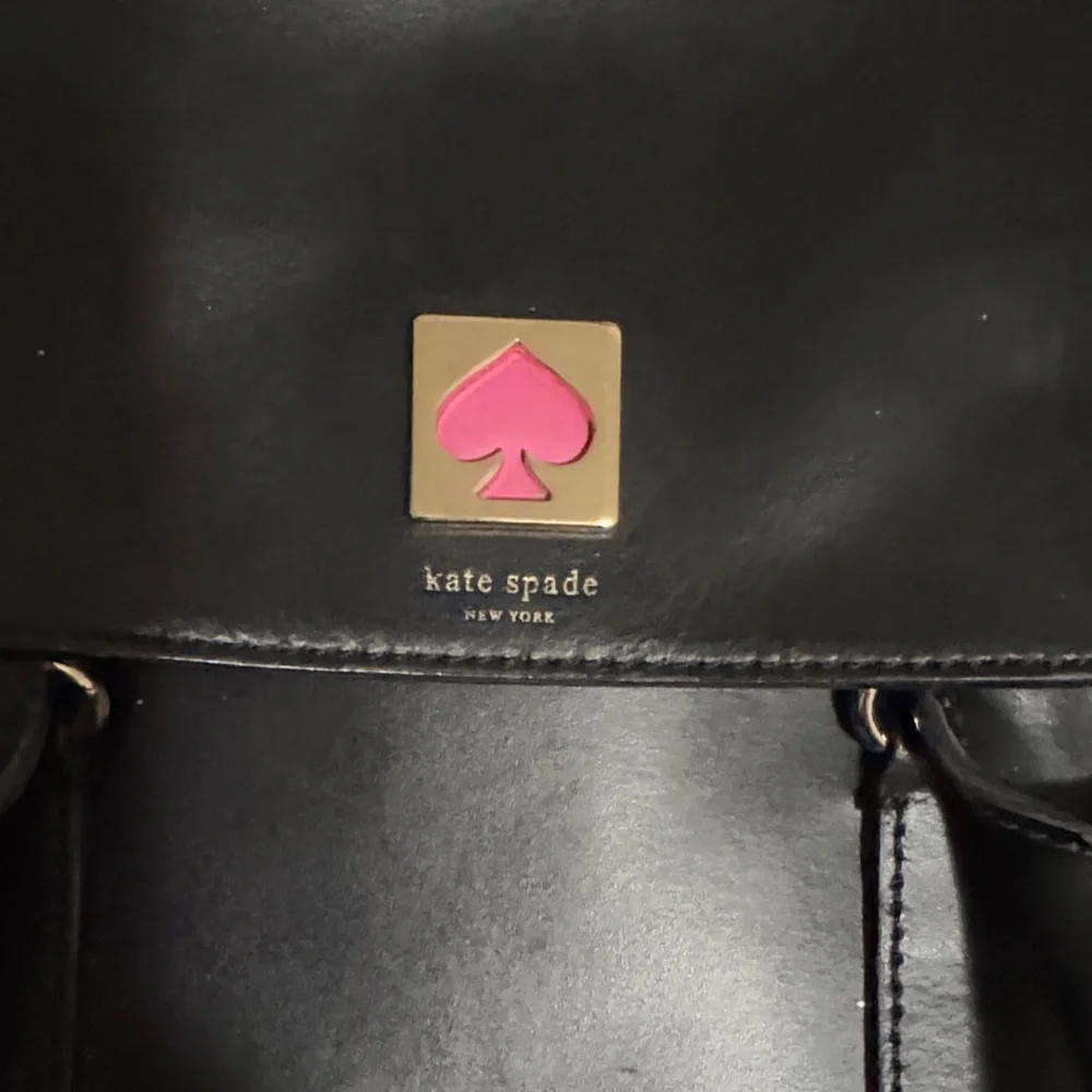 Kate Spade Bond Street Black Handbag Black pink strap - Picture 5 of 7